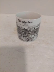 Royal Porzellan Bavaria KPM Mini Mug Germany Handarbeit Wiesbaden 1634 Scene - Picture 1 of 4