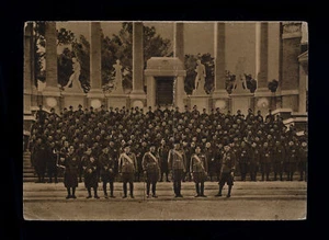 cartolina militare CENTURIA MUTILATI DI FRONTE MONUMENTO CADUTI ANCONA - Imagen 1 de 2