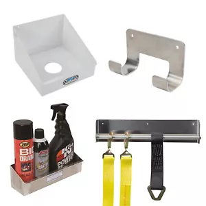 Show Car Trailer Wall Accessories Kit w/ Top Strap Hanger - Picture 1 of 22