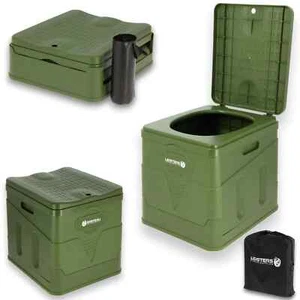 Lidsters Compact PORTABLE LOO TOILET Foldable With Bags Carp Fishing Overnight - Picture 1 of 9