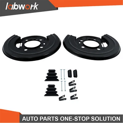 Par de placas de freno de laboratorio izquierda y derecha protector contra el polvo para Ford F-250 F-350 Super Duty Foto 1 de 4