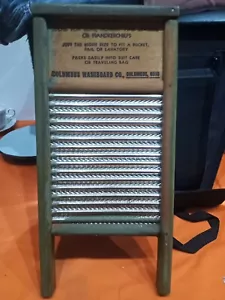 Customized Key Rack Columbus Washboard Co. Dubl Handi Vintage Washboard 18" tall - Picture 1 of 14