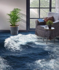 3D Ocean Spray G3827 Floor WallPaper Murals Wall Print Decal AJ Coco 2024 - Picture 1 of 5