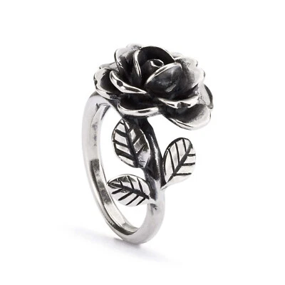 TROLLBEADS Ring Rose des Herzens 925 Sterlingsilber geschwärzt - Bild 1 von 3