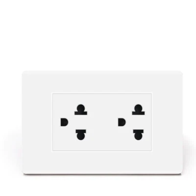 Wall Power Socket US Multi Purpose 15A Universal Double Jack AC 110-250V Panel - Image 1 of 4