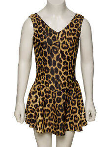 KDR005 Tiger Animal Print Sleeveless Leotard With Skirt Dress By Katz Dancewear
