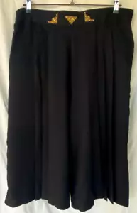 VTG..VENEZIA..BLACK..RAYON/POL..WIDE LEG..CULOTTE..PANTS..NWOT..PLUS 2X - Picture 1 of 5