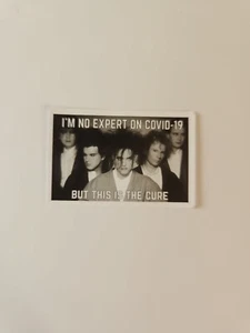 The Cure Laptop Sticker / Funny Covid Decal Of Legendary English Rock Band - Picture 1 of 3