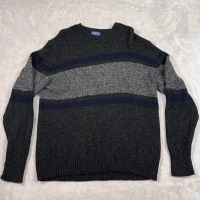 Pendleton Sweater Mens XL Extra Large Gray Blue Chunky Knit 100% Shetland Wool - Image 1 of 4