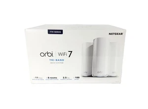 Netgear Orbi RBE773 WiFi 7 Tri-Band Mesh System RBE773-100EUS - Zdjęcie 1 z 2
