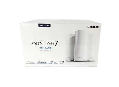 Netgear Orbi RBE773 WiFi 7 Tri-Band Mesh System RBE773-100EUS - Bild 1 von 2