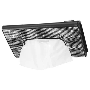 Soporte para pañuelos para visera Bling soporte para pañuelos para visera de coche estrás soporte para servilletas para coche - Imagen 1 de 11