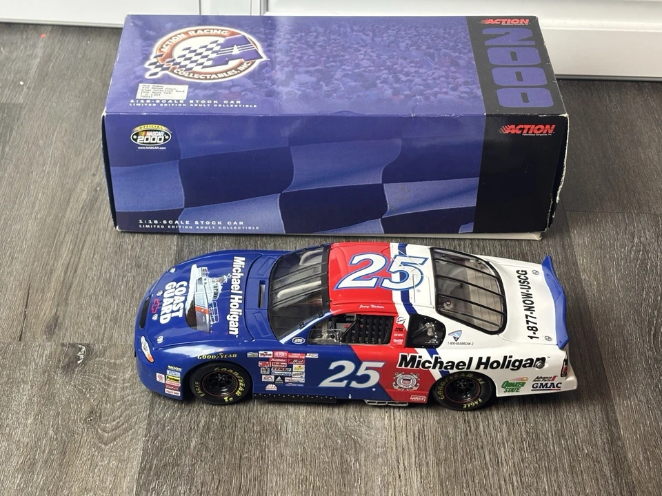 2000 动作 #25 Jerry Nadeau Nascar 1:18 迈克尔·霍利根海岸警卫队压铸 — 第 1/4 张图片