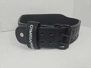 Gym Reapers Hebegürtel - schwarz Leder bestickt weiß Totenkopf - Herren Medium - Bild 1 von 3