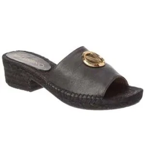 Valentino Leder schwarz Gina Slipper geflochten Espadrilles Sandalen Größe 10/40 - Bild 1 von 11