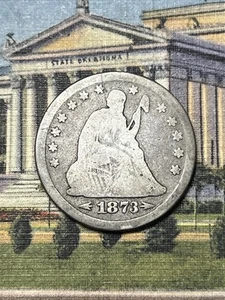 1873 Seated Liberty Quarter 🇺🇸 - Picture 1 of 4