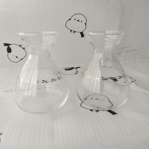 Hario Matsubara Sake Glass Set of 2 Thin Clear Glass Used - Picture 1 of 9