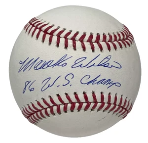 MOOKIE WILSON SIGNED  BASEBALL -"86 WS CHAMPS" INSCRIPTION - PSA IN THE PRESENCE - Picture 1 of 2