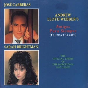RUR10 Jose Carreras and Sarah Brightman Amigos Para Siempre 7" vinyl UK Polydor - Picture 1 of 3