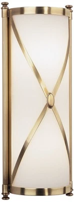 Robert Abbey Drexel 16 3/8 英寸高黄铜 ADA 壁灯 — 第 1/2 张图片