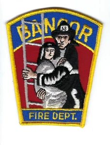 Bangor (Penobscot County) ME Maine Fire Dept. patch - NEU! Feuerwehrmann auf Leiter - Bild 1 von 1