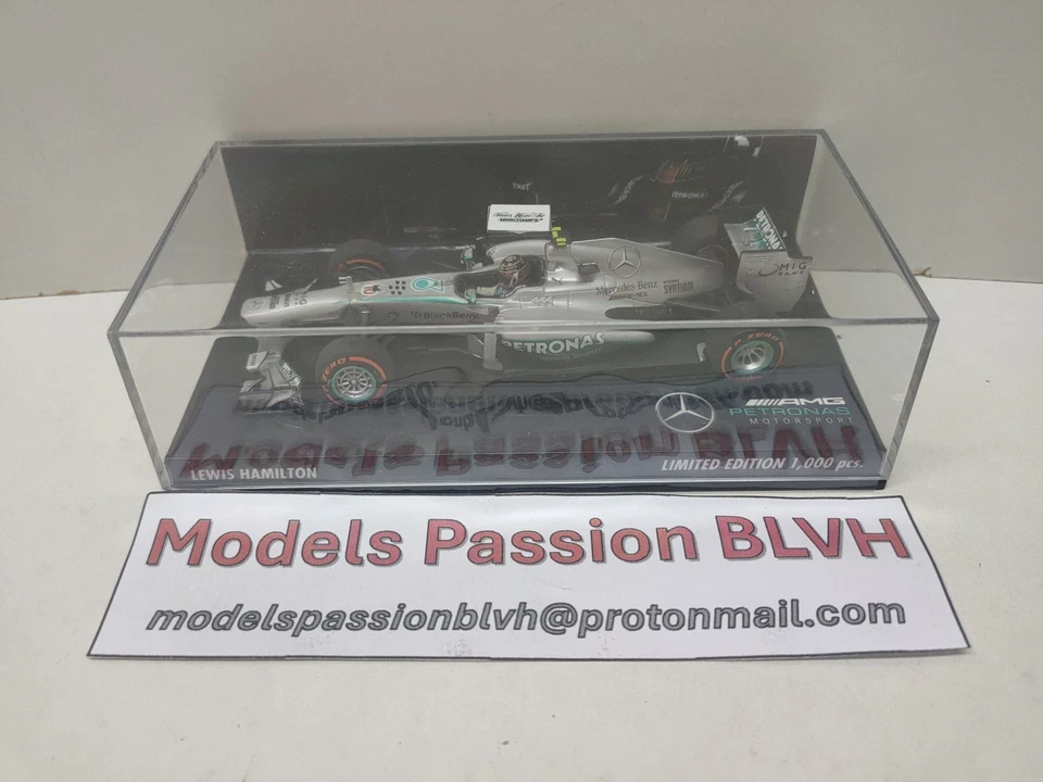 Mercedes W04 Hamilton USA GP 2013 1/43 Minichamps - Photo 1/4