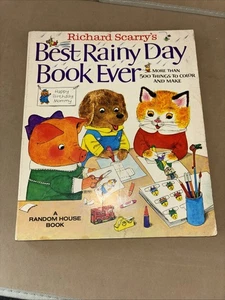 Random House Best Rainy Day Book Ever by Richard Scarry | Paperback Vintage 1974 - Picture 1 of 8