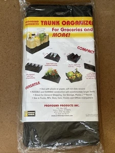 Profound CO. Organizador de maletero plegable coche comestibles tipo caddy RV caja de almacenamiento NUEVO negro - Imagen 1 de 2