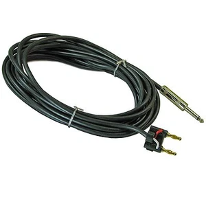 CABLE DE ALTAVOZ PRO AUDIO DJ PA 16 GA 1/4 MONO ENCHUFE A DOBLE ENCHUFE BANANA 25 PIES - Imagen 1 de 1
