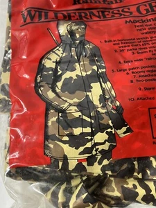 Rainfair Wilderness Gear Large Mackinaw Parka Hooded Raincoat PVC Camo 150X-7220 - Picture 1 of 6