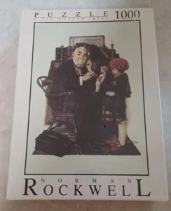 NIB Norman Rockwell Doctor And The Doll 1000 Piece Puzzle 26.75" x 19" NewSealed - Picture 1 of 6
