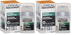 L'Oreal Men Expert Hydra Soothing Moisturizer for Sensitive Skin 1.7 oz (2 Pack)
