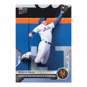 2021 TOPPS NOW #486 BRANDON NIMMO - SPECTACULAR HR ROBBING GRAB - 7/10/21 - Picture 1 of 2