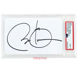 Firmado Barack Obama Corte Autografiado Firmado Firma PSA 9 Como Nuevo - Imagen 1 de 1