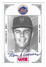 TOM PARSONS 1991 METS THE WIZ AUTOGRAPHED SIGNED # 310 NEW YORK METS