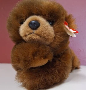 Ty Classic Grizzly Bear Baby Paws Stuffed Animal 1996 Brown Retired 12" Laying - Picture 1 of 9