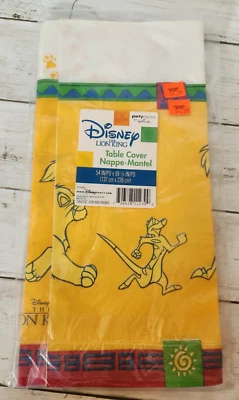 Disney Party Express Hallmark Birthday Party Lion King Table Cover 54X89in - Image 1 of 2