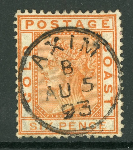 Gold Coast 1889 British Colony 6¢ QV Scott # 18 Nice Cancel S244 Cover