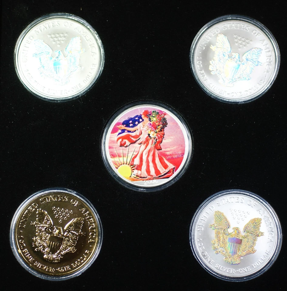 American Silver Eagle 2006 conjunto de 4 monedas brillantes sin circular con certificado de autenticidad Foto 1 de 1
