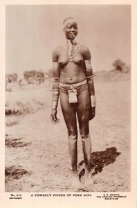 POSTCARD ETHNIC NUER GIRL RP - Picture 1 of 2