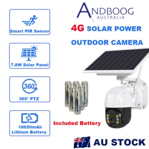 4G Security Camera Solar Flood Light 24/7 PTZ Home Remote Live Camera Outdoor - Picture 1 of 8