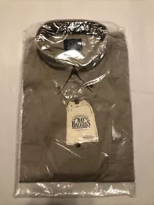 BD Baggies Men’s Khaki Button Down Dress Shirt Size 16 34/35 - Picture 1 of 4