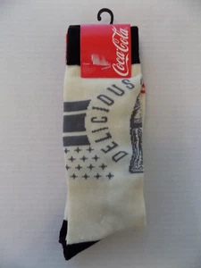 Coca Cola Socks Mens 2 Pairs Shoe Size 6.5 - 12 Multicolor NOS w/ Tag - Picture 1 of 2