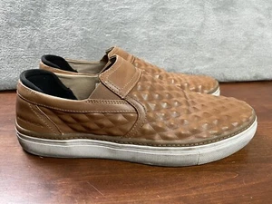 Mark Nason Men's Slip On Textured Loafers Shoes Tan Leather Size 11 - Picture 1 of 16