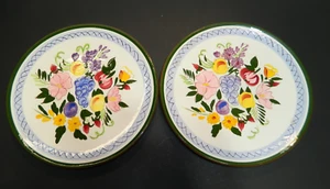 MCM VTG Stangl Pottery Fruit and Flowers 10 1/8” Dinner Plate Lot of 2 - Picture 1 of 5