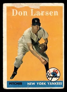 1958 Topps Don Larsen #161 FR New York Yankees KEINE KNICKE - Bild 1 von 2