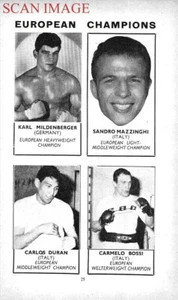 BOXING 1968 Photo Print Ephemera - European Title Holders of 1967 716/101 - Picture 1 of 1