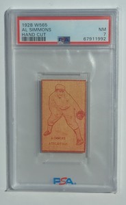 PSA 7 Al Simmons 1928 W565 Strip Card Baseball Player Hall of Fame HOF Pop 4/10^