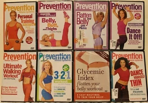 NEW 8 Prevention workout DVD lot dance yourself thin yoga Glycemic pilates walk - Foto 1 di 10