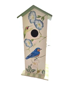 NIB 14" tall Lenox Summer Greetings Wood Hand-Painted Birdhouse READ - Picture 1 of 6